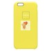Чехол-накладка для Apple iPhone 6 (лимонный) [ORG] Soft Touch