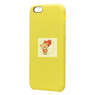 Чехол-накладка для Apple iPhone 6 (лимонный) [ORG] Soft Touch