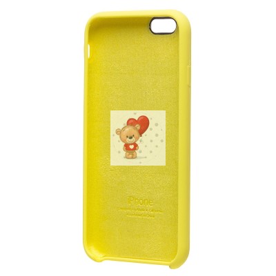 Чехол-накладка для Apple iPhone 6 (лимонный) [ORG] Soft Touch