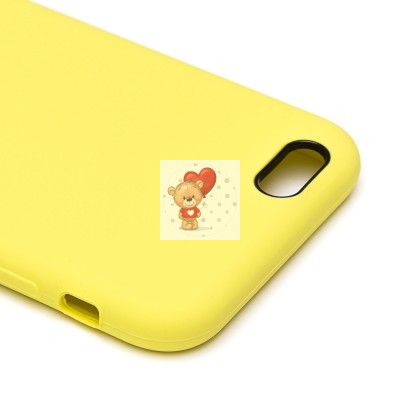 Чехол-накладка для Apple iPhone 6 (лимонный) [ORG] Soft Touch