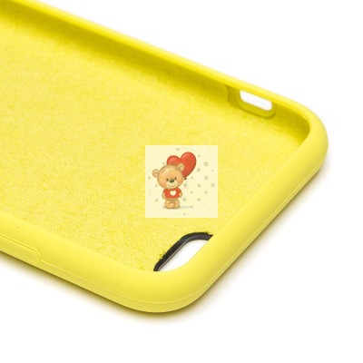 Чехол-накладка для Apple iPhone 6 (лимонный) [ORG] Soft Touch