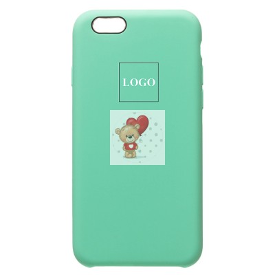 Чехол-накладка для Apple iPhone 6 (мятный) [ORG] Soft Touch