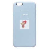 Чехол-накладка для Apple iPhone 6S (пастельный синий) [ORG] Soft Touch