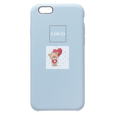 Чехол-накладка для Apple iPhone 6 (пастельный синий) [ORG] Soft Touch