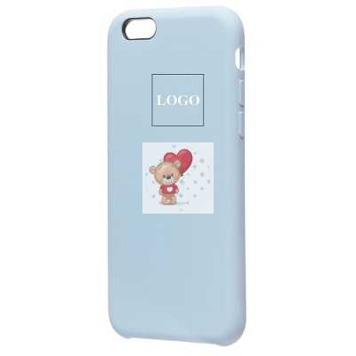 Чехол-накладка для Apple iPhone 6S (пастельный синий) [ORG] Soft Touch