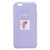 Чехол-накладка для Apple iPhone 6 (пастельный сиреневый) [ORG] Soft Touch