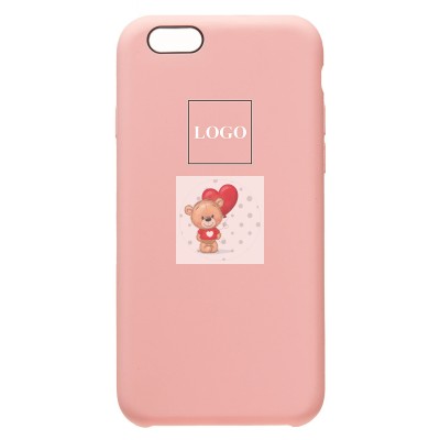 Чехол-накладка для Apple iPhone 6 (розовый) [ORG] Soft Touch