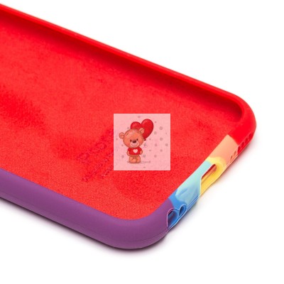 Чехол-накладка для Apple iPhone 6 (радужный) [ORG] Soft Touch