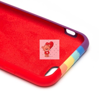 Чехол-накладка для Apple iPhone 6 (радужный) [ORG] Soft Touch