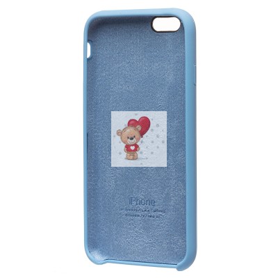 Чехол-накладка для Apple iPhone 6 (небесный синий) [ORG] Soft Touch