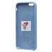 Чехол-накладка для Apple iPhone 6 (небесный синий) [ORG] Soft Touch