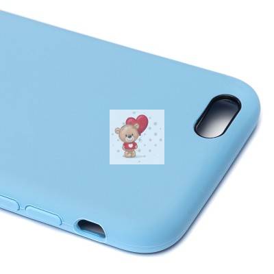 Чехол-накладка для Apple iPhone 6 (небесный синий) [ORG] Soft Touch
