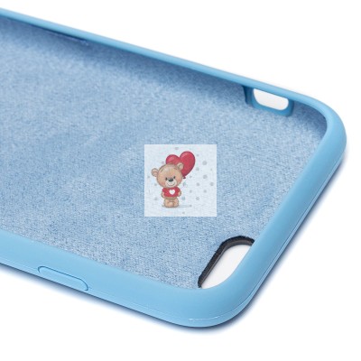 Чехол-накладка для Apple iPhone 6 (небесный синий) [ORG] Soft Touch