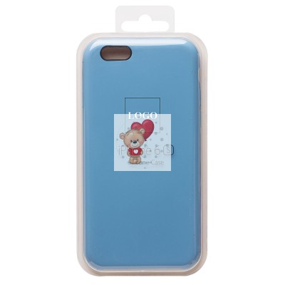 Чехол-накладка для Apple iPhone 6 (небесный синий) [ORG] Soft Touch
