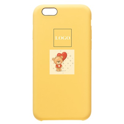 Чехол-накладка для Apple iPhone 6 (желтый) [ORG] Soft Touch