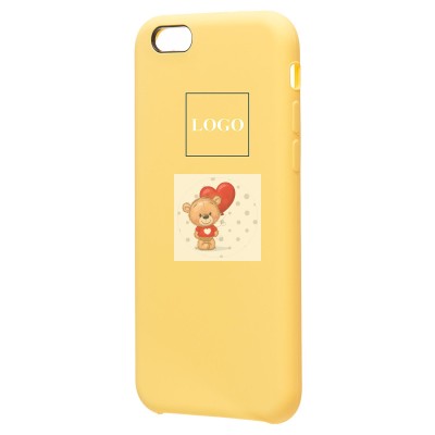 Чехол-накладка для Apple iPhone 6 (желтый) [ORG] Soft Touch