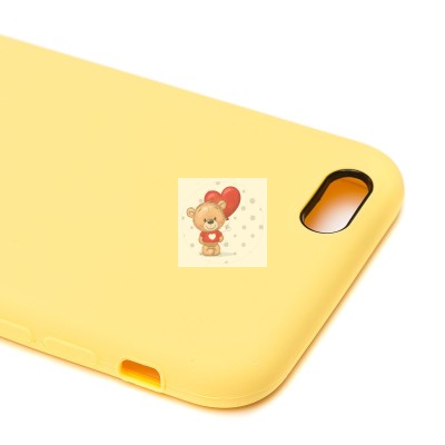 Чехол-накладка для Apple iPhone 6 (желтый) [ORG] Soft Touch