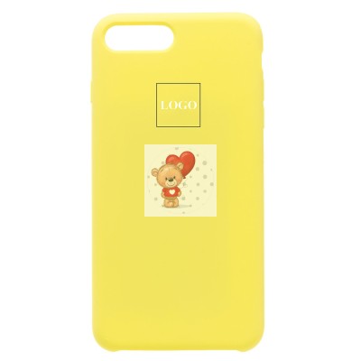 Чехол-накладка для Apple iPhone 8 Plus (лимонный) [ORG] Soft Touch