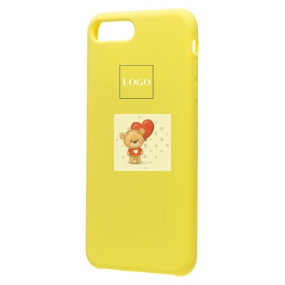 Чехол-накладка для Apple iPhone 8 Plus (лимонный) [ORG] Soft Touch