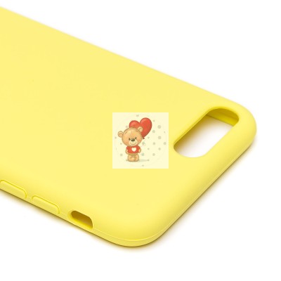 Чехол-накладка для Apple iPhone 8 Plus (лимонный) [ORG] Soft Touch