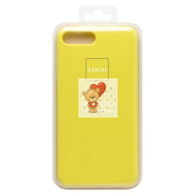 Чехол-накладка для Apple iPhone 8 Plus (лимонный) [ORG] Soft Touch