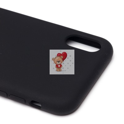 Чехол-накладка для Apple iPhone X/iPhone XS (черный) [ORG] Soft Touch