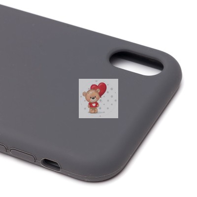 Чехол-накладка для Apple iPhone XR (темно-серый) [ORG] Soft Touch