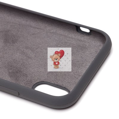 Чехол-накладка для Apple iPhone XR (темно-серый) [ORG] Soft Touch