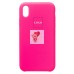 Чехол-накладка для Apple iPhone XR (темно-розовый) [ORG] Soft Touch