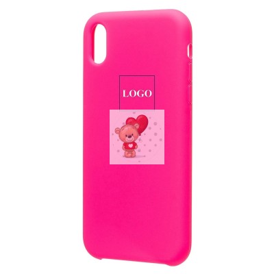 Чехол-накладка для Apple iPhone XR (темно-розовый) [ORG] Soft Touch
