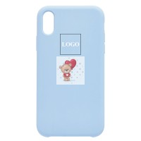 Чехол-накладка для Apple iPhone XR (пастельный синий) [ORG] Soft Touch