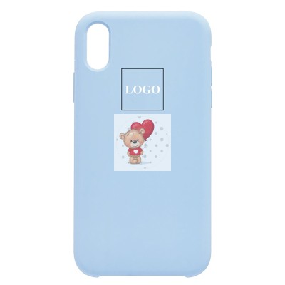Чехол-накладка для Apple iPhone XR (пастельный синий) [ORG] Soft Touch