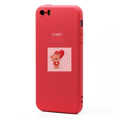 Чехол-накладка для Apple iPhone 5S (бордовый) ORG Full Soft Touch