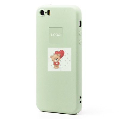 Чехол-накладка для Apple iPhone 5S (зеленый) ORG Full Soft Touch