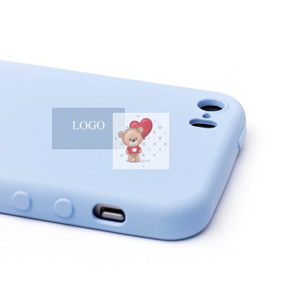 Чехол-накладка для Apple iPhone 5S (голубой) ORG Full Soft Touch