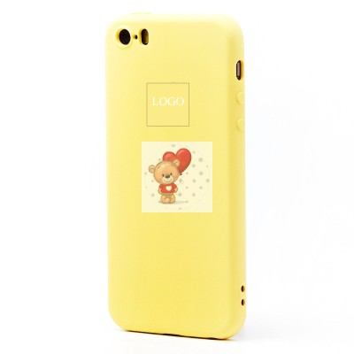 Чехол-накладка для Apple iPhone 5S (желтый) ORG Full Soft Touch
