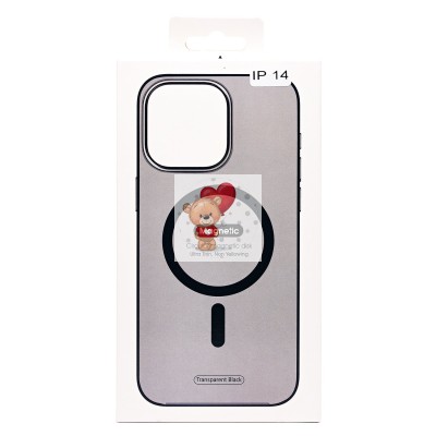 Чехол-накладка для Apple iPhone 14 (черный) ORG PC Clear Case SafeMag