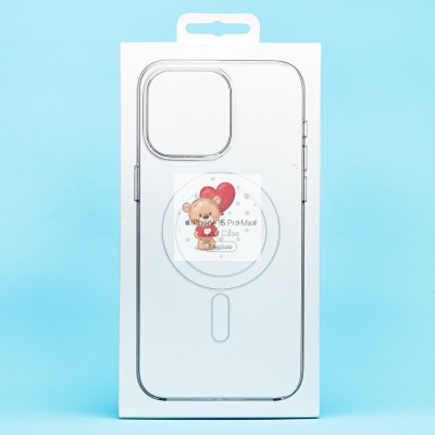 Чехол-накладка для Apple iPhone 15 Pro Max (прозрачный) ORG PC Clear Case SafeMag