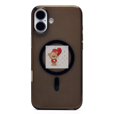 Чехол-накладка для Apple iPhone 16 Plus (прозрачный/черный) ORG PC Clear Case SafeMag