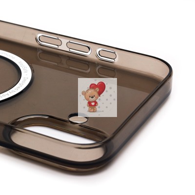 Чехол-накладка для Apple iPhone 16 Plus (прозрачный/черный) ORG PC Clear Case SafeMag