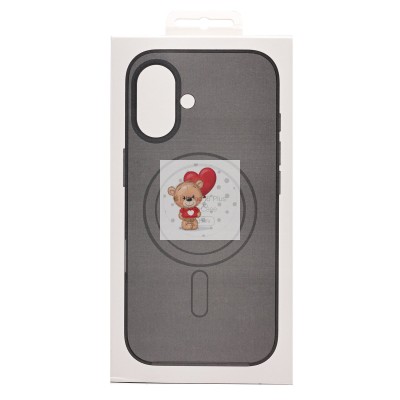 Чехол-накладка для Apple iPhone 16 Plus (прозрачный/черный) ORG PC Clear Case SafeMag