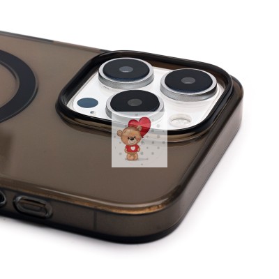 Чехол-накладка для Apple iPhone 16 Pro Max (прозрачный/черный) ORG PC Clear Case SafeMag