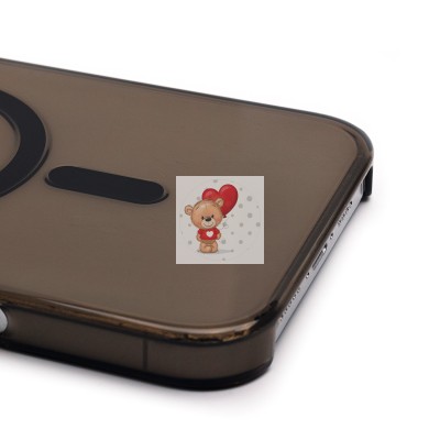 Чехол-накладка для Apple iPhone 16 Pro Max (прозрачный/черный) ORG PC Clear Case SafeMag