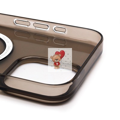 Чехол-накладка для Apple iPhone 16 Pro Max (прозрачный/черный) ORG PC Clear Case SafeMag