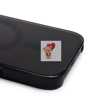 Чехол-накладка для Apple iPhone 16 Pro (прозрачный/черный) ORG PC Clear Case SafeMag