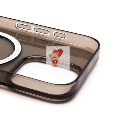 Чехол-накладка для Apple iPhone 16 Pro (прозрачный/черный) ORG PC Clear Case SafeMag