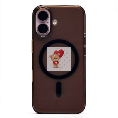 Чехол-накладка для Apple iPhone 16 (прозрачный/черный) ORG PC Clear Case SafeMag
