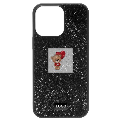 Чехол-накладка для Apple iPhone 14 Pro Max россыпь кристаллов (черный) ORG PC071 POSH SHINE Чехол-накладка для Apple iPhone 14 Pro Max россыпь кристаллов (черный) ORG PC071 POSH SHINE