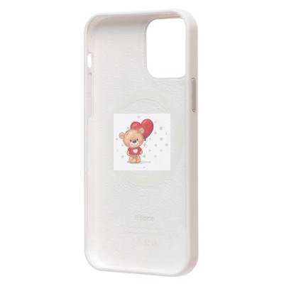 Чехол-накладка для Apple iPhone 12 Pro Max (белый) ORG Silicone Case SafeMag с анимацией