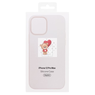 Чехол-накладка для Apple iPhone 12 Pro Max (белый) ORG Silicone Case SafeMag с анимацией